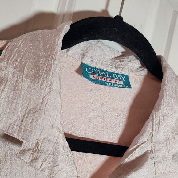 Coral Bay Vintage Pink Lightweight Quarter Button Jacket M 90s Style - Picture 2 of 6